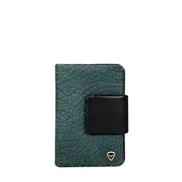 CALFNERO Women Green & Black Textured Leather Two Fold Wallet-45