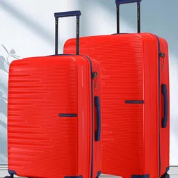 Nasher Miles Havelock Polypropylene TSA Lock Set of 2 M/L Red Trolley Bags (65-75 cm)-image-11