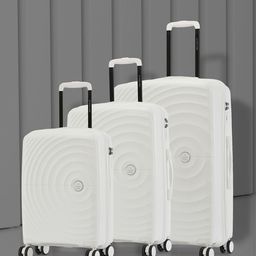 Nasher Miles Seattle Set Of 3 Hard-Sided Cabin, Medium & Large Trolley Bag-1