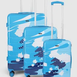 Teakwood Leathers Set of 3 360-Degree Rotation Hard-Sided Trolley Bags 185L-38