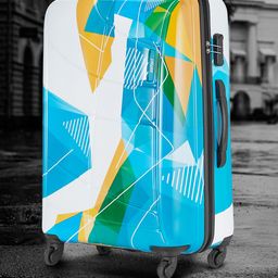 Safari Luma Printed Poly Carbonate Medium Hard Trolley Bag - 65 cm-41