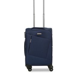 Teakwood Leathers  Blue Soft-Sided Cabin Trolley Suitcase-image-39