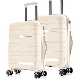 Nasher Miles Paris Set of 2 Textured Hard-sided Trolley Bags-13