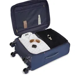 Tommy Hilfiger Unisex Textured 360-Degree Rotation Soft Sided Trolley Bag image 4