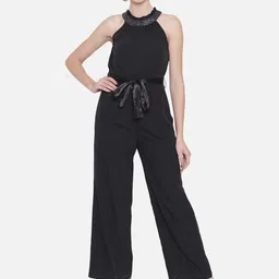 ALL WAYS YOU Embellished Halter Neck Basic Jumpsuit-image-35