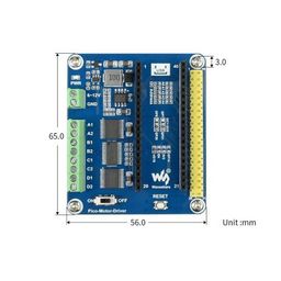 Waveshare DC Motor Driver Module for Raspberry Pi Pico Driving up to 4x DC Motors image 2