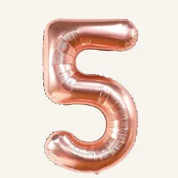 Special You Five Rose Gold Toned Number Textured Foil Balloon Birthday Decor-image-6