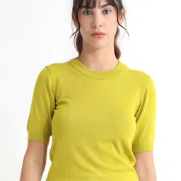RAREISM Round Neck Knitted Pullover-image-74