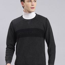 Monte Carlo Self Design Round Neck Cotton Pullover-image-16