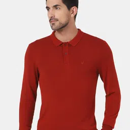 Blackberrys Men Rust Slim fit Solid Pullover-picture-14