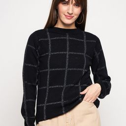 Madame Checked Acrylic Pullover image 1