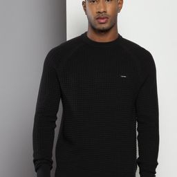 Calvin Klein Self Design Pullover Cotton Sweater-image-2