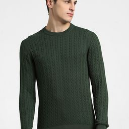Jack & Jones Cable Knit Cotton Pullover Sweaters-image-119