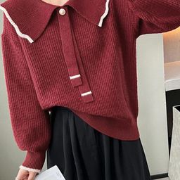 LULU & SKY Self Design Cable Knit Pullover-picture-45