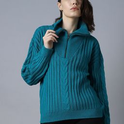 High Star Cable Knit Acrylic Pullover-image-25