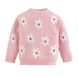 StyleCast Girls Pink Floral Printed Pullover Cotton Sweater-image-80