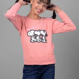 Crimsoune Club Girls Snoopy Printed long Sleeves Pullover-image-50