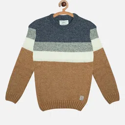 Octave Boys Yellow & White Colourblocked Pullover-image-85