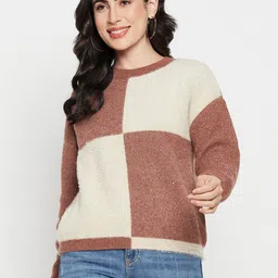 Madame Colourblocked Acrylic Pullover-image-69