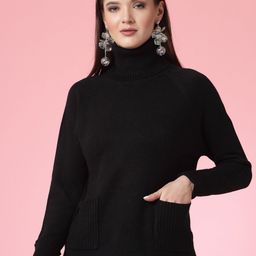 Mafadeny Ribbed Turtle Neck Pullover-image-94