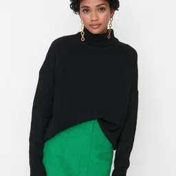 Trendyol Ribbed Turtle Neck Pullover-image-27