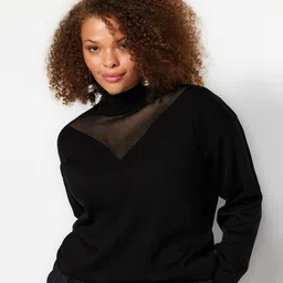 Trendyol Plus Size High Neck Long Sleeves Acrylic Pullover Sweater-picture-4