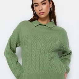 Trendyol Self Design Pullover Sweater-26