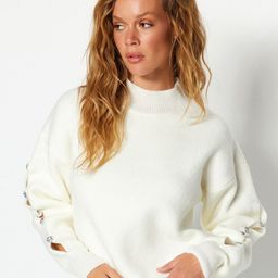 Trendyol High Neck Drop-Shoulder Sleeves Pullover Sweaters-44