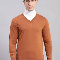 Monte Carlo V-Neck Woolen Pullover Sweater-image-69