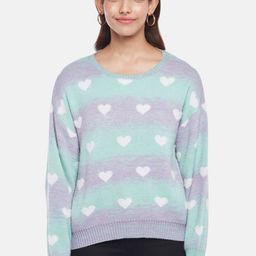Honey by Pantaloons Women Purple & Off White Printed Pullover-picture-27