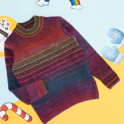Pantaloons Junior Boys Striped Pullover Sweater-picture-38