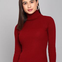 TANDUL Turtle Neck Long Sleeves Striped Pullover-image-46