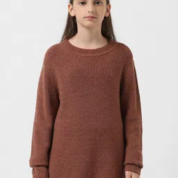 Vero Moda Girls Ribbed Round Neck Long Sleeve Pullover Sweaters-image-15