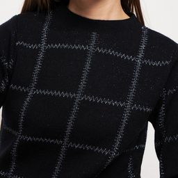 Madame Checked Acrylic Pullover image 2