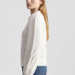 ONLY Self Design Open Knit Pullover image 3