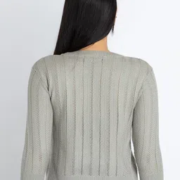 Status Quo Open Knit Self Design Pullover Sweater image 5