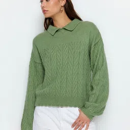 Trendyol Self Design Pullover Sweater image 3