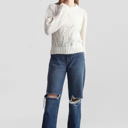 ONLY Self Design Open Knit Pullover image 5