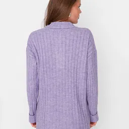 Trendyol Ribbed Mock Collar Pullover image 4