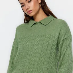 Trendyol Self Design Pullover Sweater image 4
