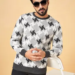 YU by Pantaloons Self Design Long Sleeves Acrylic Pullover-image-14