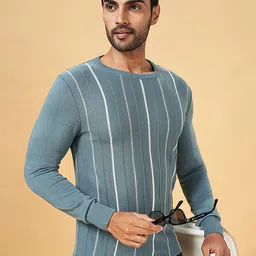 YU by Pantaloons Striped Round Neck Pullover Sweater-image-15