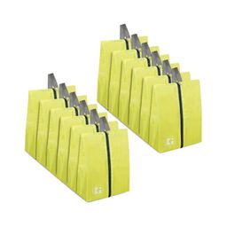 Kuber Industries Yellow 12 Pieces Fabric Multi-Utility Organisers-15