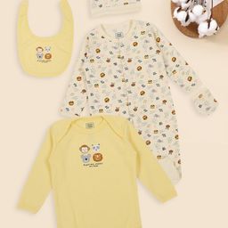 MeeMee Infants 5-Pcs Pure Cotton Baby Apparel Gift Set-picture-25