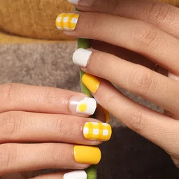 LICK Set Of 30 Reusable Artificial Press On Nails - Sunshine Yellow-13