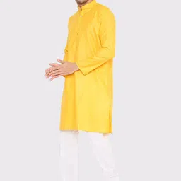 Maharaja Band Collar Regular Kurta With Pyjamas image 5