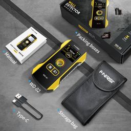FNIRSI WD-02 Wall Detector Scanner 4-in-1 Wall Detector Scanner WD-02 Multi-Function Wall Scanner With Metal Detection For Safe Drilling & Hanging - Yellow - RS8378FNIRSI WD-02 Wall Detector Scanner 4-in-1 Wall Detector Scanner WD-02 Multi-Function Wall Scanner With Metal Detection For Safe Drilling & Hanging - Yellow - RS8378 image 4