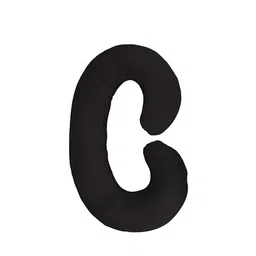 Kuber Industries Black Cotton Soft Hollow Fibre C Shaped Maternity Body Pillow-7