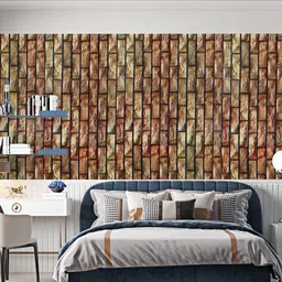 Dakshya Industries Brown Printed Self-Adhesive Wallpaper-image-64