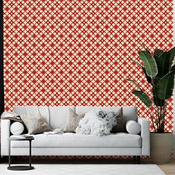 Wallpics Maroon Printed Self-Adhesive Wallpaper-22